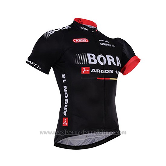 2016 Abbigliamento Ciclismo Bora Nero Manica Corta e Salopette